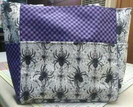 spiders arachnids webs insects purse project bag handmade - £29.62 GBP