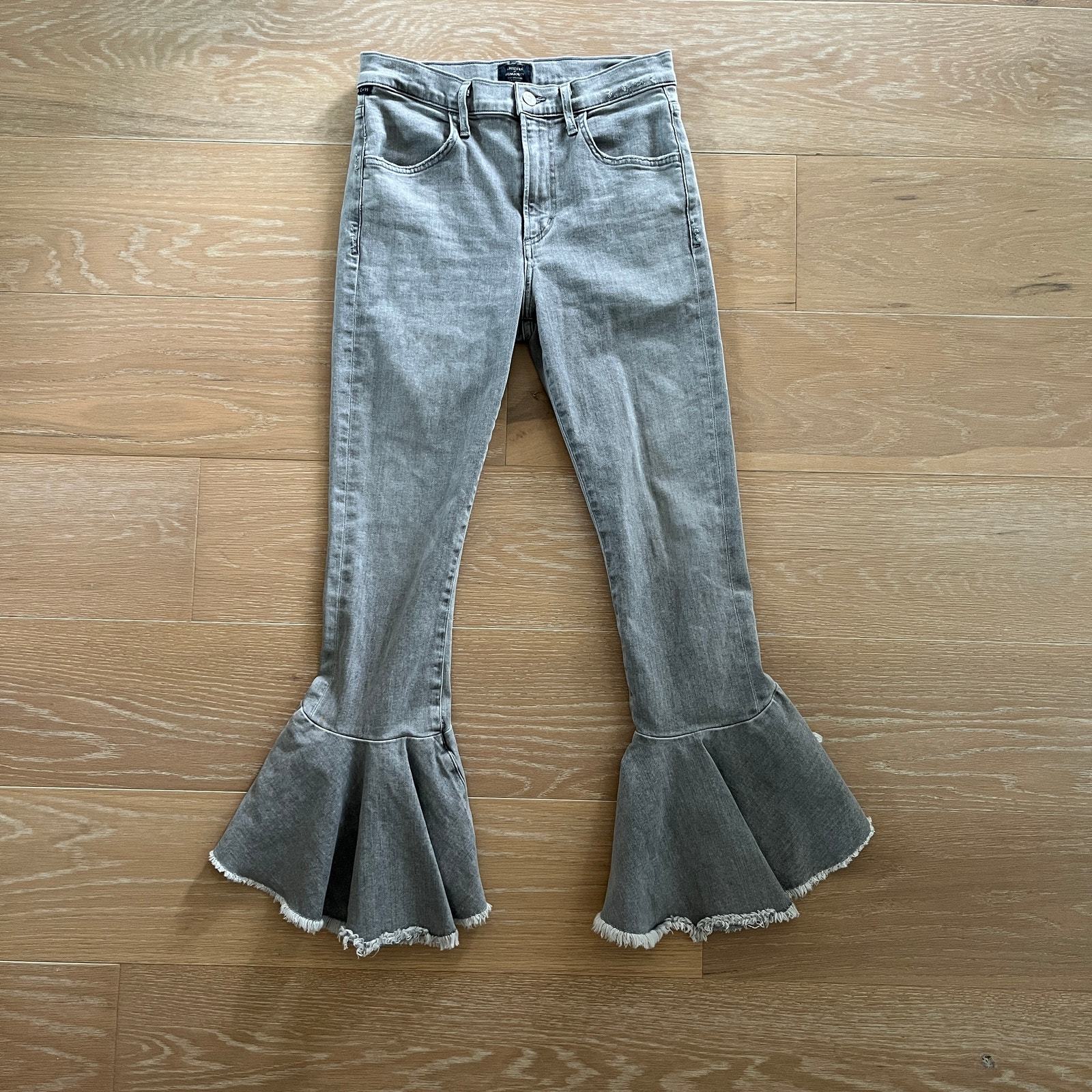 Citizens of Humanity Ash Grey Drew Flounce High Rise Jeans Sz 27  - $84.99