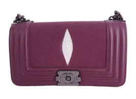 Genuine Stingray Skin Leather Women Handbag / Shoulder Bag Long Adjusted... - £225.75 GBP