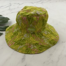 Sloggers Womens Reversible Bucket Hat One Size Green Pink Floral Gardening - $19.79