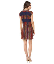 NWT New Sam Edelman Side Button Dress Womens Bohemian Rhapsody Red Orange Blue S - £95.18 GBP