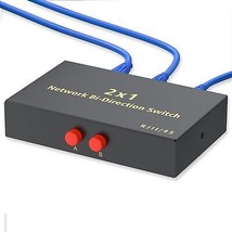 RJ45 Network Switch Selector 2x1 Ethernet RJ45 Network Switch Splitter S... - £23.53 GBP