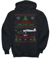 Military Aircraft Mitsubishi Zero A6M Plane Ugly Christmas Sweater Jumper - Hood - £30.65 GBP+