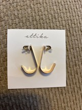 ETTIKA 18k Gold-Plated Hook Drop Hoop Earrings New With Tags - $13.99