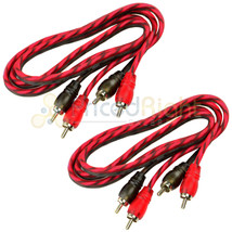 DS18 2 Pack 3 Ft 2 Channel Twisted Premium Audio Interconnect RCA Cable ... - $23.74