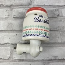 Scentsationals Life Is Beautiful Wax Warmer Mini Wall Plug In Mason Jar Shape - $18.20