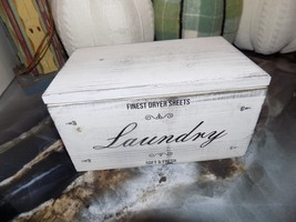 Rustic Dryer Sheet Holder with Lid  Farmhouse Laundry Room Decor 7.9 x 5... - $462.20 MXN