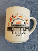 Vintage 1992 NY ELLIS ISLAND Centennial Souvenir Coffee Mug  - £7.83 GBP