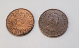 Lot of two Eastern Caribbean States Elizabeth II 1&quot; Bronze Coin - £8.65 GBP