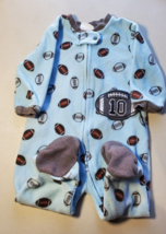 Bon Bebe One Piece Bodysuit Baby Boys Size 3-6 Months Football Blue 13-16 lbs - £4.02 GBP