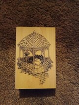 Stampendous 1989 Garden Gazebo P04 Rubber Stamp Wood Mounted Vintage VTG... - $19.80