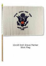 12x18 12&quot;x18&quot; U.S. Coast Guard USCG Grave Marker Stick Flag - £20.77 GBP
