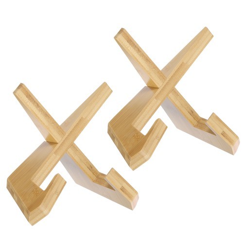 3-Pack 6.5-Inch Vintage Wooden Plate Holder Display Stand for Elegant Showcasing Item image 13