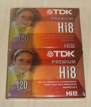 2 Pack TDK Hi8 MP 120min Camcorder Video Tape Superior Grade - NEW SEALED  - £7.77 GBP