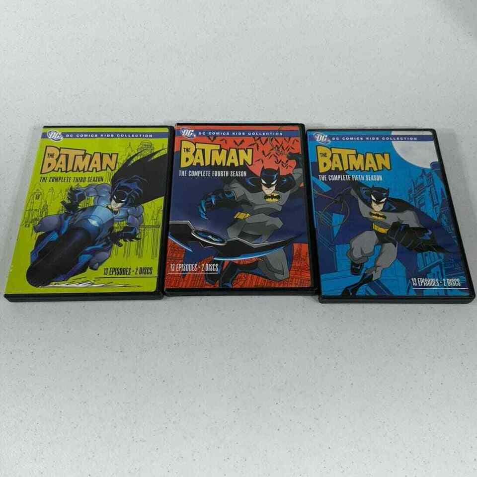 Primary image for Batman Animated Movie Series DVD Lot DC Comics Kids Collection READ