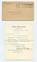 Senator Charles W Fairbanks Signed Letter &amp; Envelope 1904 Vice President  - £272.38 GBP