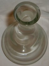 VINTAGE CLEAR GLASS PYRAMIDED LIQUOR DECANTER NO STOPPER - $219.20 MXN