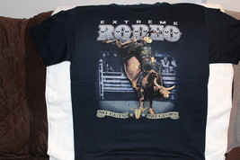 Cowboy Riding Bull Extreme Rodeo No Guts No Glory Dark Blue T-SHIRT - £8.92 GBP