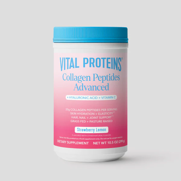 Strawberry Lemon Collagen Peptides Advanced - with Hyaluronic Acid &amp; Vit... - $82.33 CAD