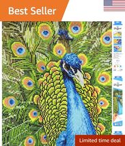 Diamond Painting Kits for Adults 14"x16" Advanced Peacock, Full Drill, D... - $27.79
