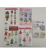 Lot of 5 UC FF 18&quot; Doll Patterns ~ Clothing ~ Bedding ~ Disney Princess ... - £15.46 GBP