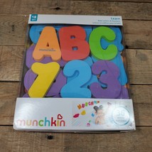 Munchkin Bathtub Fun 36 Foam Letters And Numbers 18M+ Float Wet Wall Cling New - £7.74 GBP