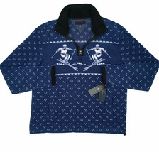 NEW Vintage Tommy Hilfiger Fleece Pullover Jacket! Blue With White Skier... - $119.00