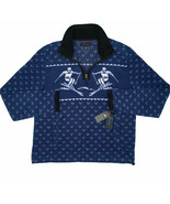 NEW Vintage Tommy Hilfiger Fleece Pullover Jacket! Blue With White Skier... - $162.75 CAD