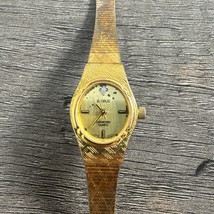 Benrus Watch Genuine Diamond Gold Tone Quartz Analog Ladies - $16.89