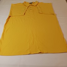 BR Bay Reef Men's Yellow Cotton Short Sleeve Collar Polo Shirt Size 2XL image 6