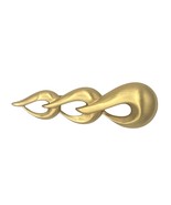 Vintage Monet Satin Gold-Tone Abstract Brooch 3” Long, Signed - $439.51 MXN