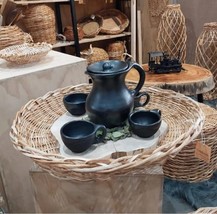 SET Chocolate or Water Pitcher with Lid 2.5 Liters 4 Bowls Molinillo and... - $113.68