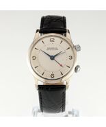 Benrus Herren Edelstahl Armbanduhr Alarm Mechanische Uhr Mit / Leder Band - €1.000,13 EUR