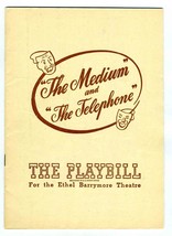 Playbill The Medium &amp; The Telephone 1947 Marie Powers  - £7.76 GBP