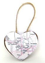 Colorado Wood Heart 3&quot; Rocky Ford Las Animas Ordway Swink Christmas Ornament #21 - £7.11 GBP