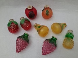 9 Piece Lot of Glass Frosted Fruit Christmas Light Covers ~ Nice Assortment - £27.65 GBP