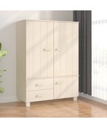  Wardrobe Honey Brown Solid Pinewood Medium Wardrobe Rectangular - $509.49