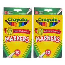 (2 Pack) NEW Crayola 10 Classic Colors Fine Line Markers - £11.74 GBP