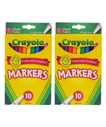 (2 Pack) NEW Crayola 10 Classic Colors Fine Line Markers - $20.56 CAD