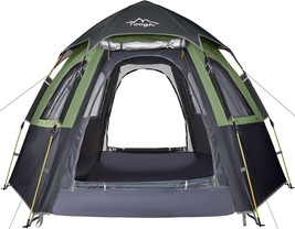 Camping Tent With Instant Setup, 4 Person Weatherproof Tent Easy Quick S... - $111.98