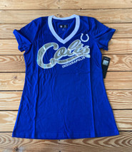 NFL Team Apparel NWT Women’s Indianapolis Colts V Neck shirt Size S Blue CU - $16.73