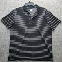 IZOD Polo Shirt Mens Large Multi Striped Golf Performance Short Sleeve P... - $21.44