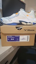 Mizuno Wave Lightning Z8 Unisex Indoor Shoes [US:7/250mm] White NWT V1GA240056 - £163.23 GBP