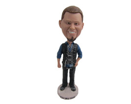 Custom Bobblehead Handsome Guy With An Awesome Half Jacket - Leisure &amp; C... - £69.98 GBP