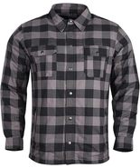 Mens Armored Checkered Flannel Biker Shirt, Multiple Waterproof Storage ... - $177.80 CAD
