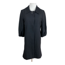 Classiques Entier Dress Coat Womens S Black 3/4 Sleeve Jacket Cotton Sna... - £31.58 GBP