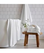 WelHome Towels Set White 6-Piece Bath Hand Washcloths Textured Cotton - $62.99
