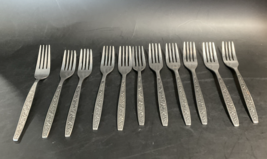 Vintage Pageant Harvest Stainless Steel Flatware Japan Lot of 11 Forks F... - $14.84