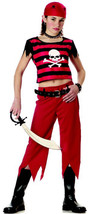 Hip Punk Pirate Buccaneer Child Halloween Costume Girl&#39;s Size Medium 8-10 - £15.73 GBP