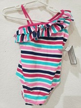 NWT BABY GAP Girls Multi Color One Shoulder Ruffle Bathing Swimsuit Size... - $16.99